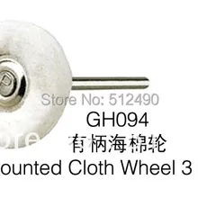 100 шт/партия GH094 Mornted тканевое колесо 3 ломтика, ювелирные инструменты/Полировочный диск для ювелирных изделий с ручкой