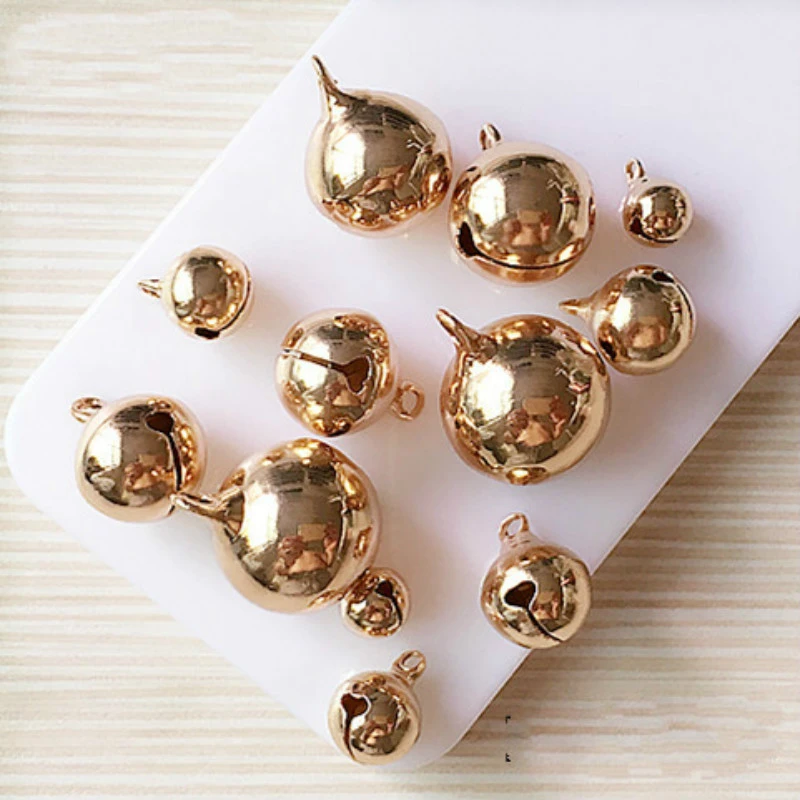 10pcs Big 20 mm light gold jingle bells Charm Christmas Pendant 10pcs Big 20 mm light gold jingle bells Charm Christmas Pendant