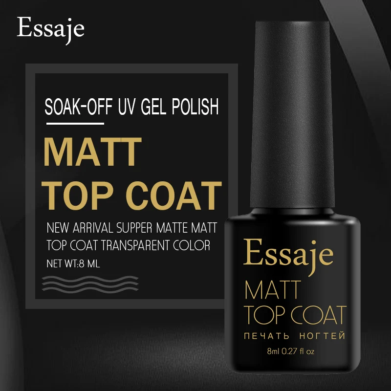 Essaje Топ Гели для ногтей 1 шт. 8 мл Soak Off UV Гель Лаки гель Vernis ногтей|gel nail top coat|top coatnail