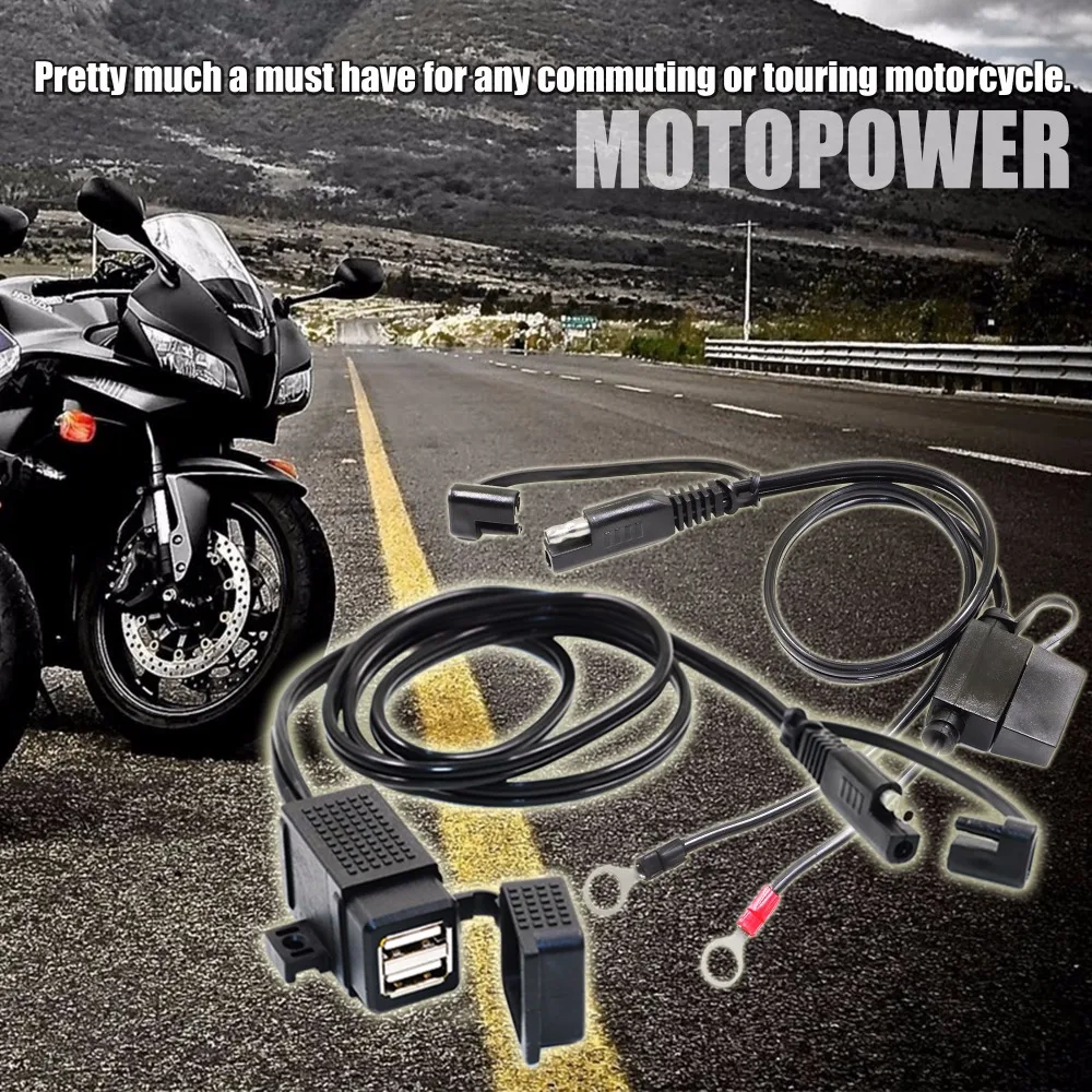 MOTOPOWER MP0609EA 3.1Amp водонепроницаемый мотоцикл двойной USB зарядное устройство