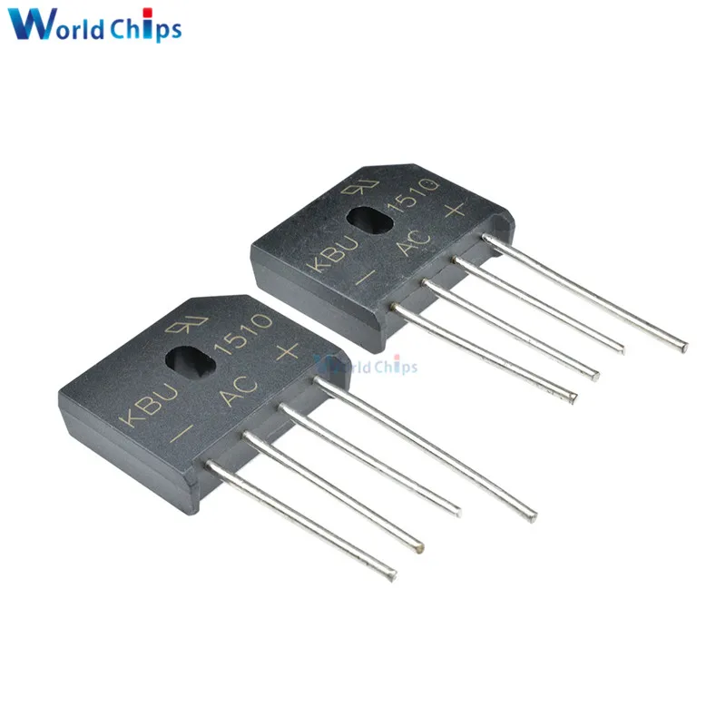 10 шт./лот диодный мост выпрямитель KBU1510 DIP KBU 1510 15A 1000V Ponte Retificador электронные