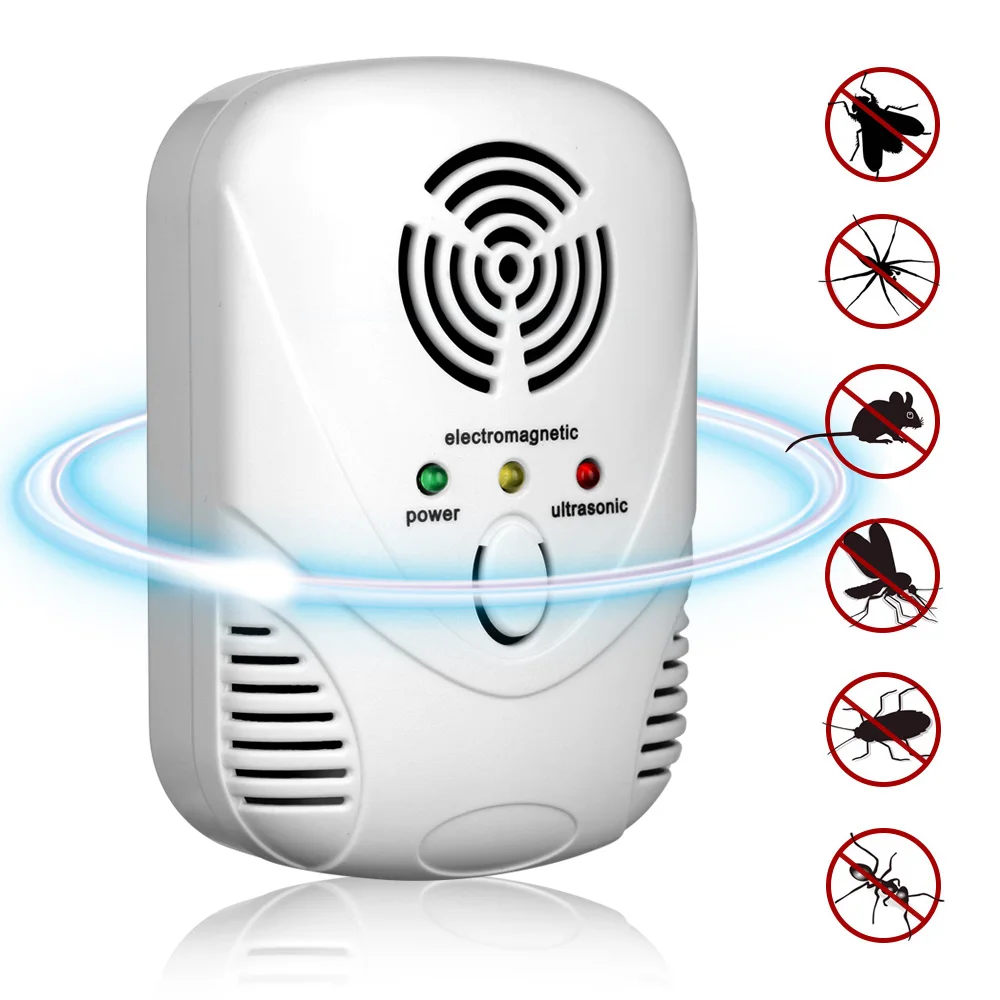 

Electronic Ultrasonic Pest Repellers Insect Mouse Repeller EU/US Plug Anti Fly Killer Rodent Harmless Rat Pest Reject Control