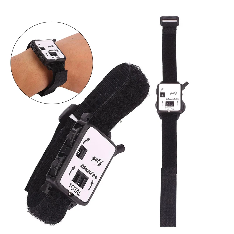 Golf Club Stroke Counter Score Keeper Watch Shape Plastic Outdoor Portable