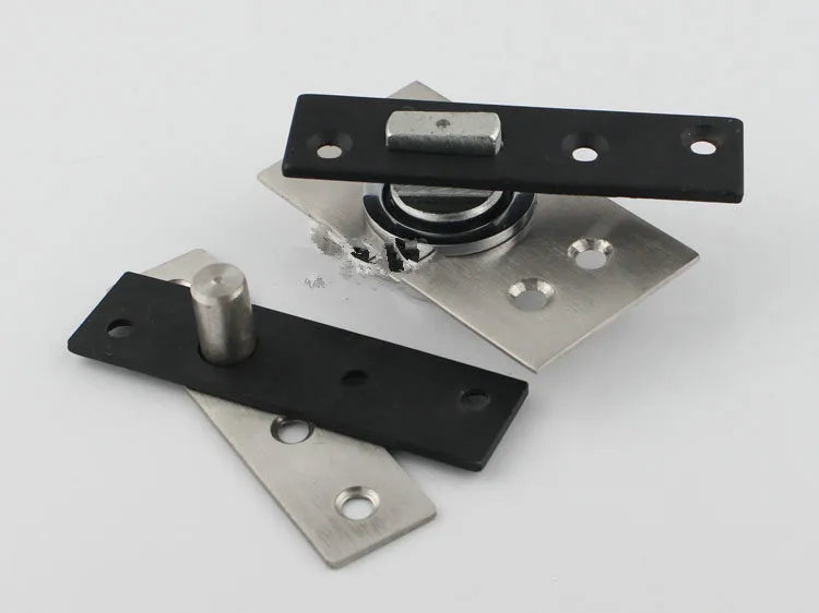 The heavy wooden door under 360 degree rotating hinge positioning shaft