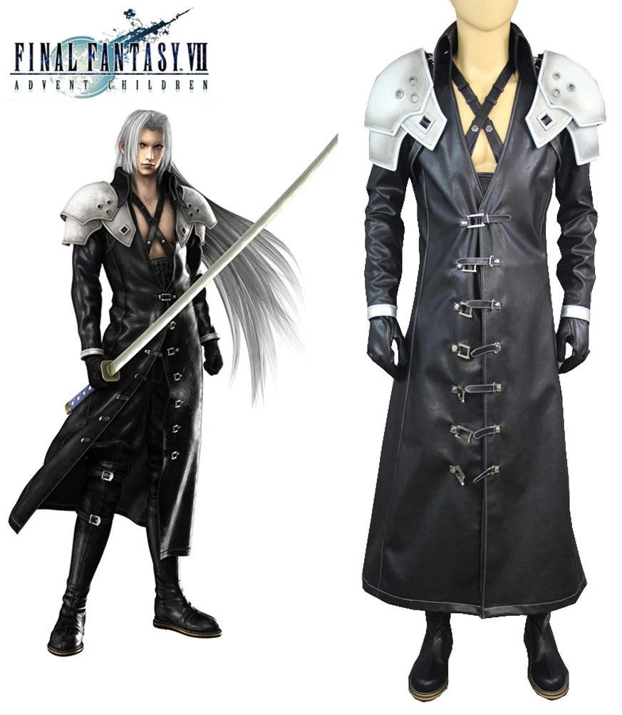 

FF Sephiroth Cosplay Final Fantasy VII:Advent Children Sephiroth Shin'Ra Hero Cosplay Costume Custom Made