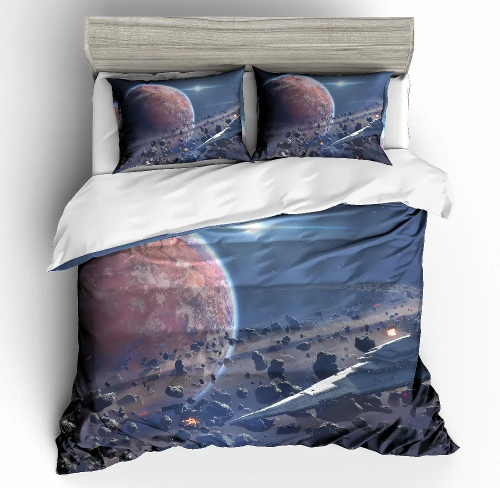 

Linen 3D print Starry Universe Outer Space Bedding set,kids gift, Duvet cover set Home Textiles,king/Queen/twin/full