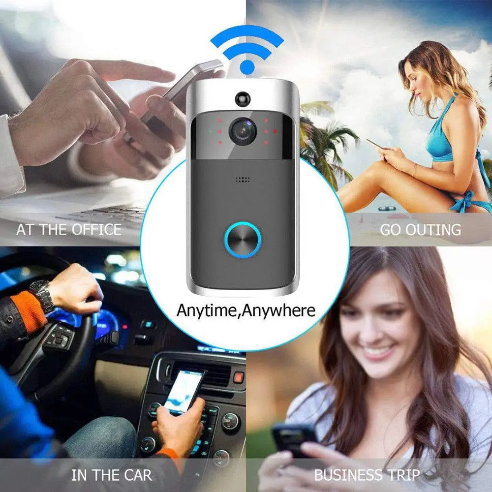 V5 умный IP видеодомофон wifi видео дверной звонок wifi дверной Звонок камера для квартиры ИК сигнализация беспроводная камера безопасности
