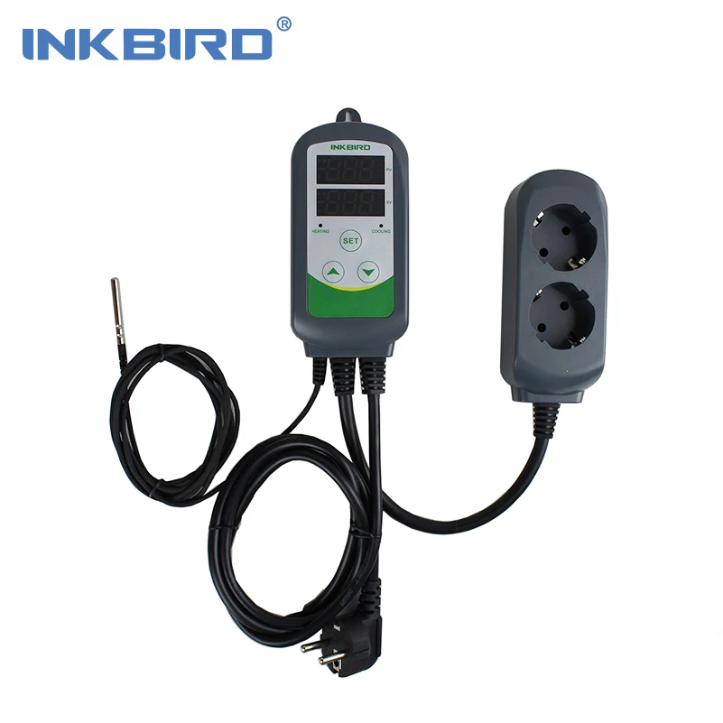 Inkbird комбо Набор Предварительно проводной цифровой дуральной этап регулятор влажности IHC200 и нагрева охлаждения контроллер температуры ITC-308
