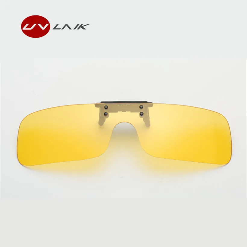 UVLAIK, мужские солнцезащитные очки с клипсами, для вождения, Поляризованные, флип-ап очки, для женщин, бескаркасные, очки ночного видения, зажим для очков