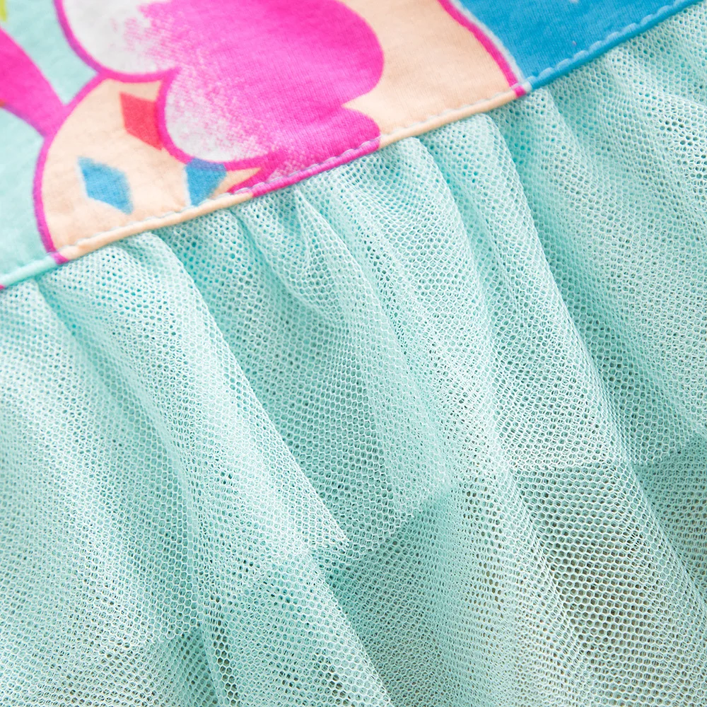 JUXINSU/платье с короткими рукавами для девочек; летнее кружевное короткое платье «Маленький Пони»; хлопковое детское платье принцессы с рисунком для девочек; LU3