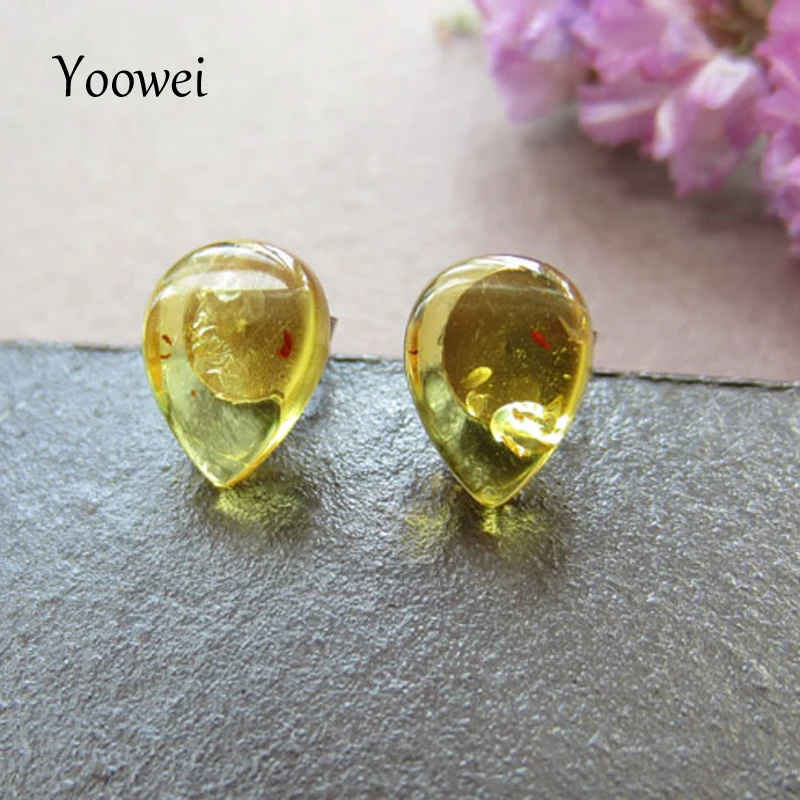 amber earrings stud (3)