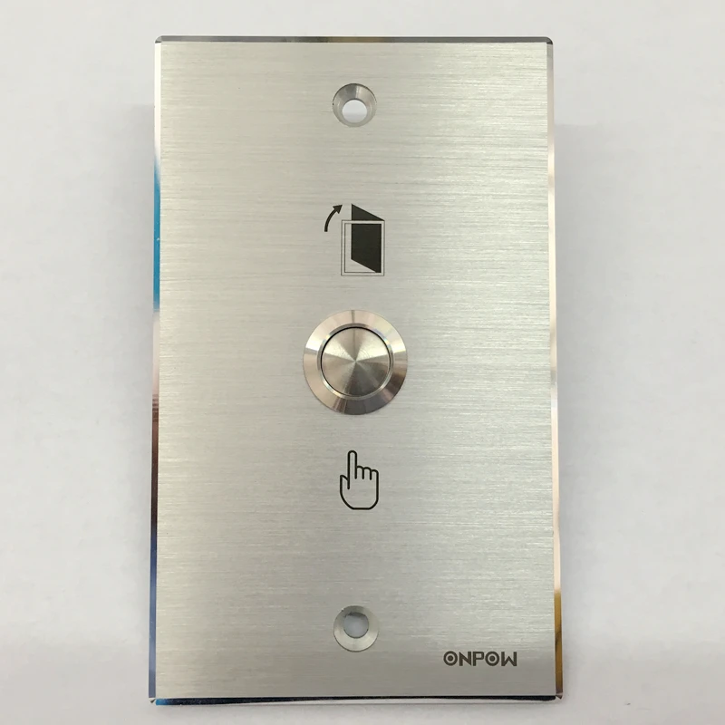 

ONPOW 115*70mm Aluminium alloy Panel Doorbell Push Release Panel With 16mm push button switch (MJ-2-16-W + GQ16B-10/S)