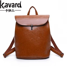 2016 Vintage Femmes Sacs À Dos Pour Adolescente École de Filles Sacs Huile cire En Cuir Femelle Épaule Sac Bagpack mochila Filles Sac À Dos