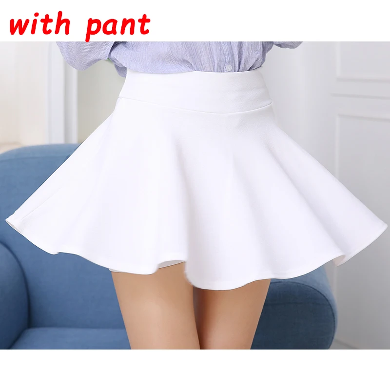 Plegie M-5XL Skirts Womens Plus Size Tutu School Short Skirt Pants Suitable For The Whole Year Mini Saia High Waist Faldas Mujer pink skirt Skirts