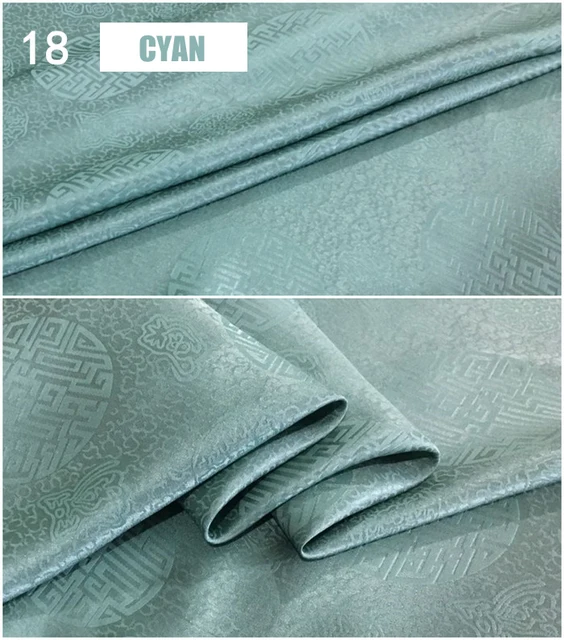 1 meter X 1.14 meter Traditional Chinese Silk Fabric Jacquard Silk Cotton Charmeuse Crepe Tissu 6