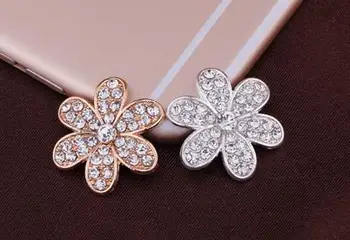 

50pcs/lot 26mm pearl Rhinestone buttons crystal Alloy Button,Wedding shear thin decoration Phone beauty alloy jewelry wholesale
