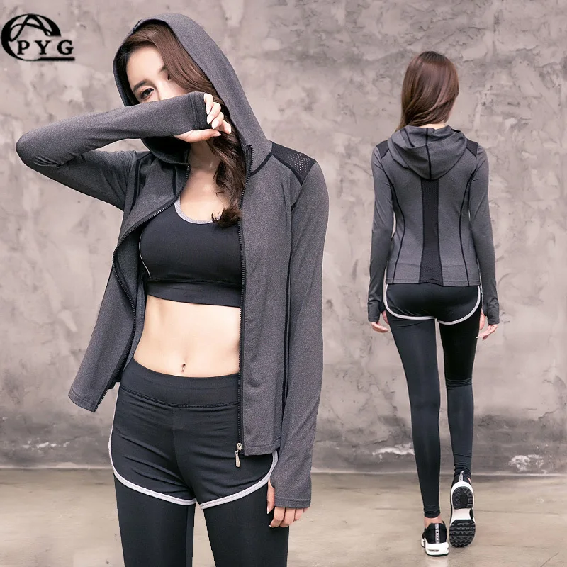PYG Trainning Jackets Style Yoga Coat Women Outdoor Sports Coat Shirt