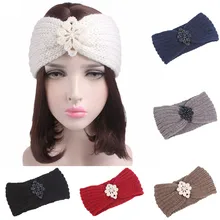 KANCOOCD женская вязаная повязка на голову, модная, ручная работа, согревающая повязка на голову для ванной, косметическая, для фитнеса, атлетического тюрбана