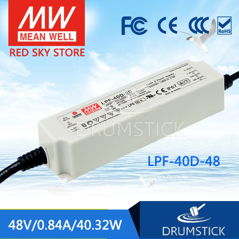 

MEAN WELL LPF-40D-48 48V 0.84A meanwell LPF-40D 48V 40.32W Single Output LED Switching Power Supply