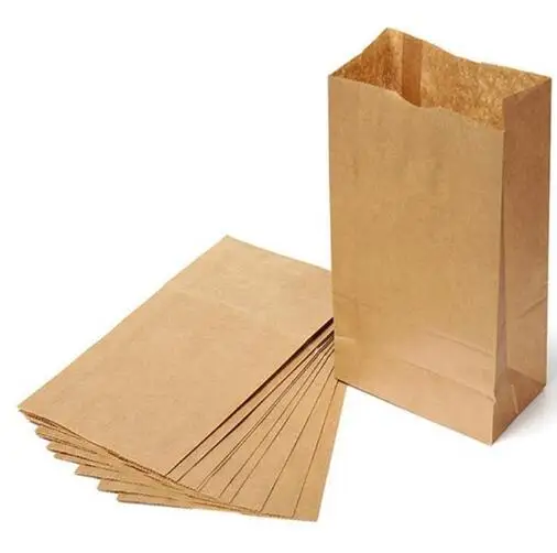 100pcs/lot 8 sizes available Blank Kraft Paper Bags Sandwich Bread Food