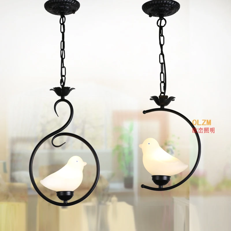 The bird creative pastoral porch corridor pendant light European bedroom windows small restaurant Pendant Lamp FG844 LU1020 american village restaurant bar pendant light creative combination bedroom minimalist pendant lights project fg561 lu1020