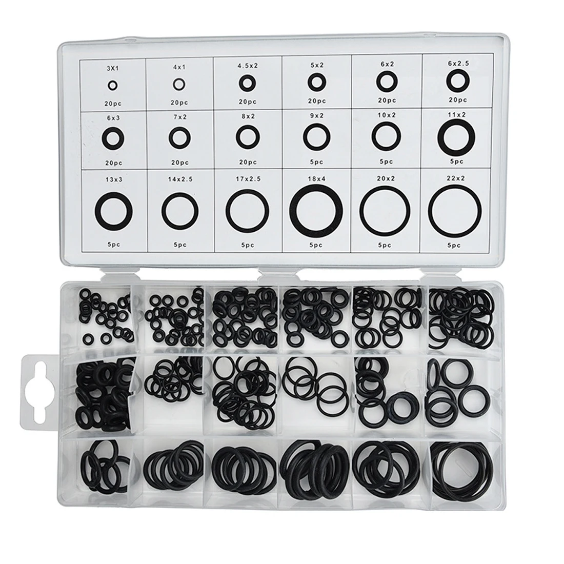 Rubber 225 Pcs 18 Sizes Kit Air Conditioning HNBR O Rings Car Auto Vehicle Repair Tools Air Conditioning Refrigerant Ring Rubber 225 Pcs 18 Sizes Kit Air Conditioning HNBR O Rings Car Auto Vehicle Repair Tools Air Conditioning Refrigerant Ring