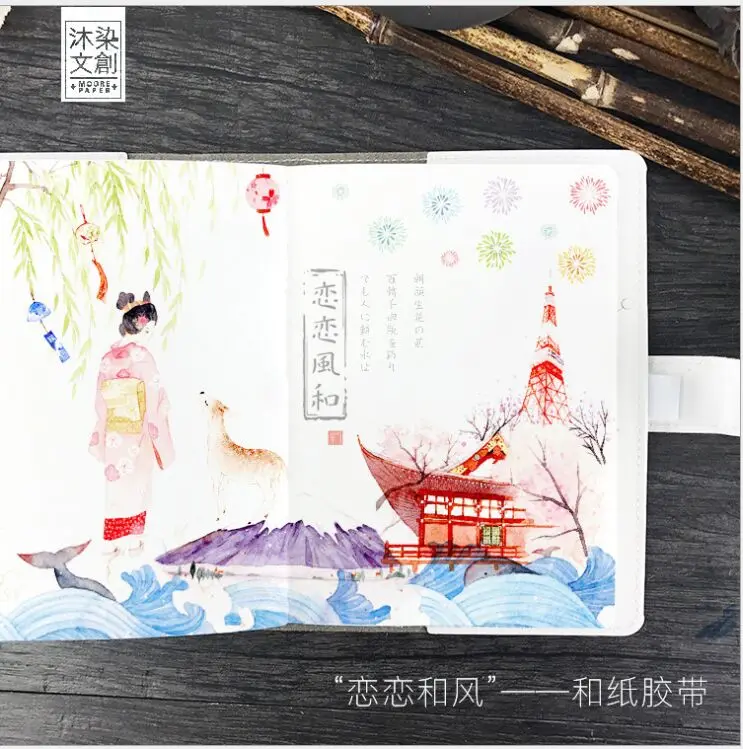 

Japanese Dreamy cherry blossom Sushi food kimono girl Nara Deer Decorative Planner washi tape DIY Diary Scrapbookin masking tape