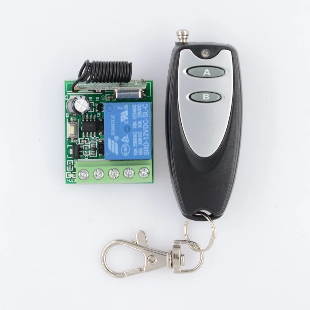 

Wireless Door Access Openner Button Remote Switch DC 12V 1CH NO COM NC 10A Relay Contact Radio Switches Time Delay OFF