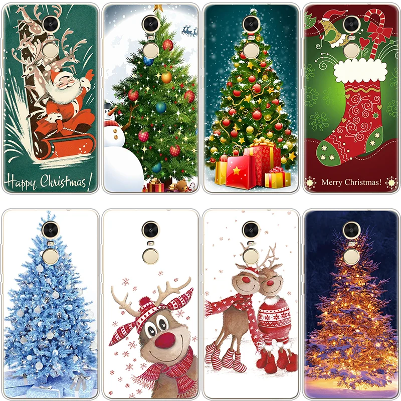 

Christmas TPU Cover For Xiaomi Redmi S2 4 4A 5Plus 6A Mi A1 A2 5X 6X Note 3 4X 5 Pro 5A Xmas Deer For Redmi Pocophone F1 Case