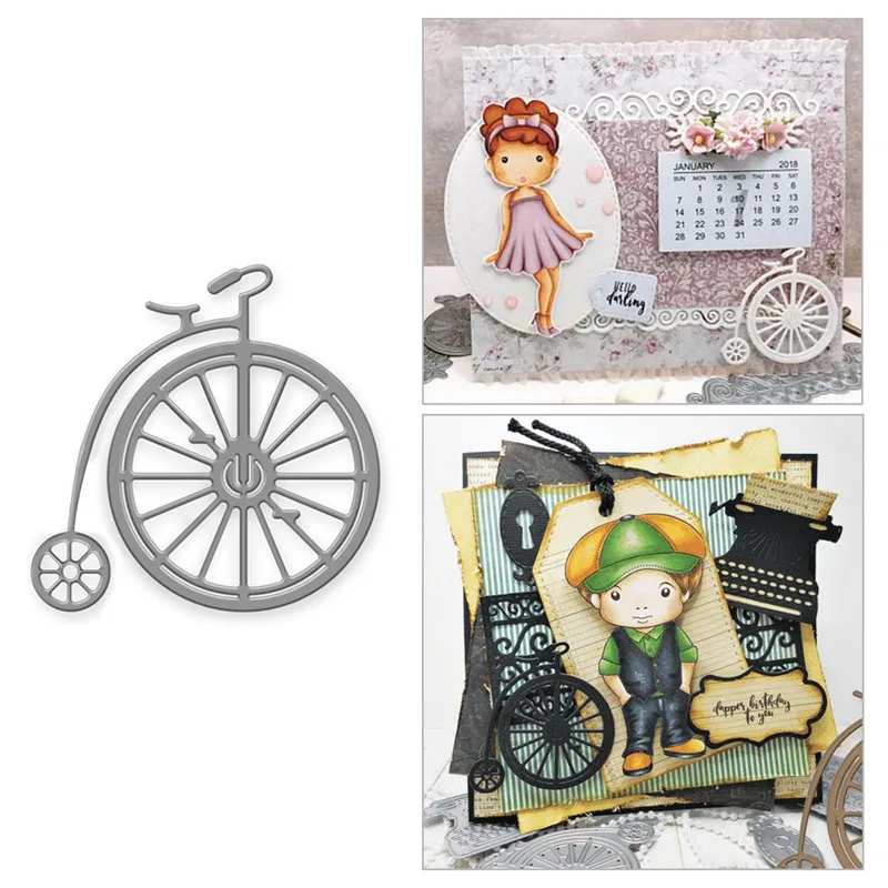

DiyArts 1 Pcs/lot Metal Cutting Dies Scrapbooking for Card Making DIY Embossing Cuts New Craft Die Bicycle