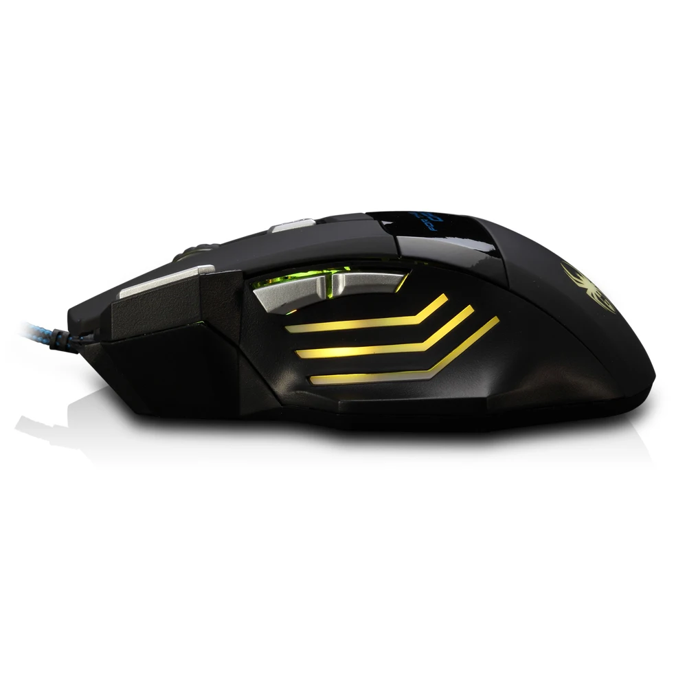 ZELOTES T 80 игровая мышь 7200 точек/дюйм подсветка многоцветная светодиодная