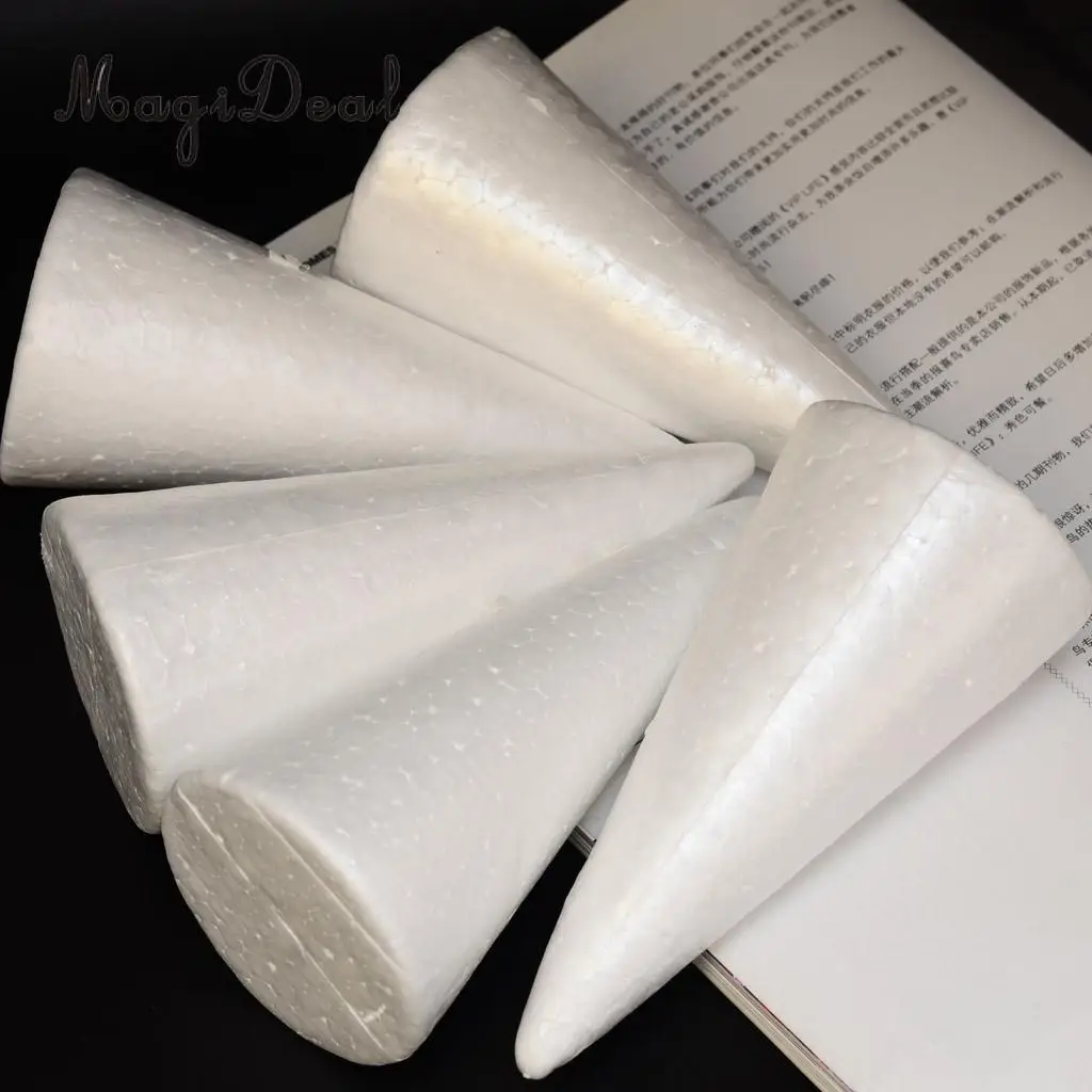 10pcs DIY Christmas Tree Styrofoam Foam Material for Kids Craft Xmas Decoration 150mm