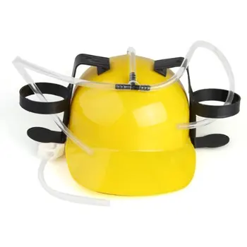 

Lazy people drink yellow cap creative beer cap helmets