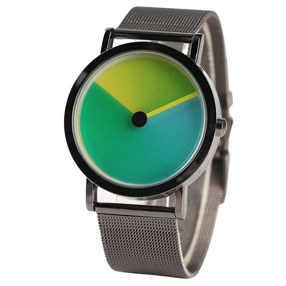Business Creative Sport Stainless Steel Strap Analog Fashion Quartz WristWatch colorful Turntable Male Relogio Gift Bag (31)