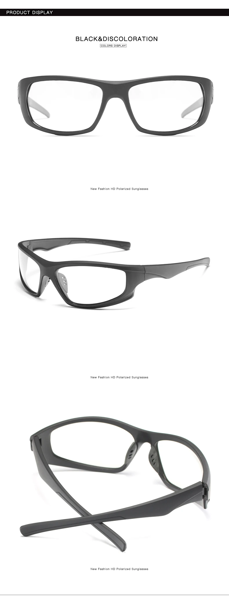 Men Photochromic Lens Polarized Sunglasses Driving Cycling Glasses UV400 New