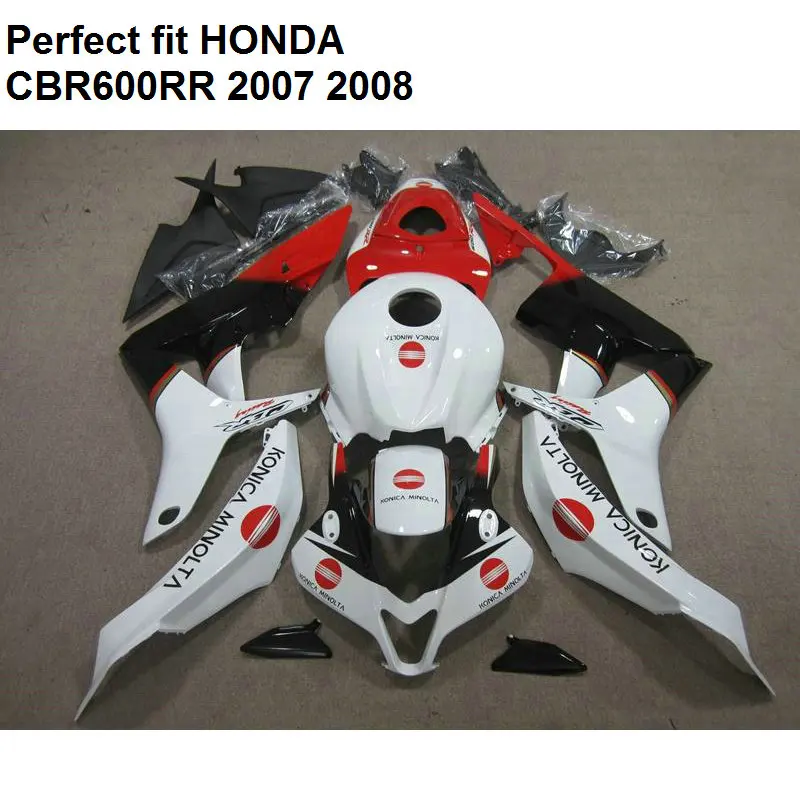 Комплект обтекателей для кузова Honda CBR 600 RR 07 08 белый красный черный комплект CBR600RR