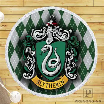 

Custom DIY Customized Microfiber Fabric Hogwarts-flags-harry- Round Beach Blanket Towel Printed on Demand 150cm #19-01-28-3-88