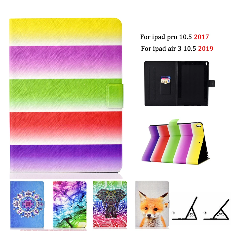 Для iPad Air 3 Чехол 10 5 дюймов Подставка для планшета чехол 2019 защитный Pro PU кожаный |