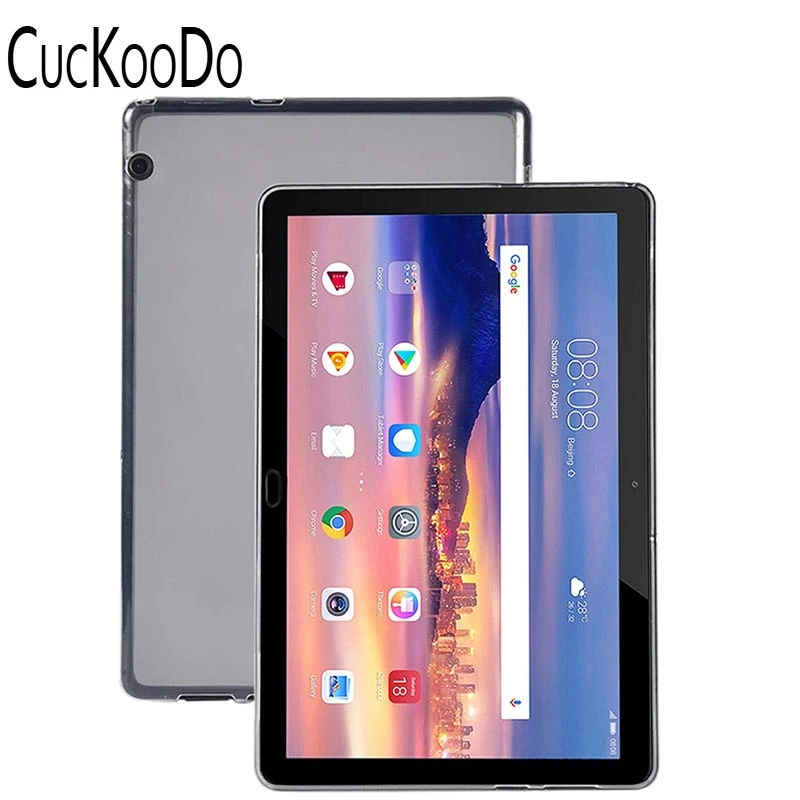 0pcs Lot Tpu Silicone Case Protective Cover Crystal Case For Huawei Mediapad T5 10 Honor Pad 5 10 1 Inch Tablets E Books Case Aliexpress