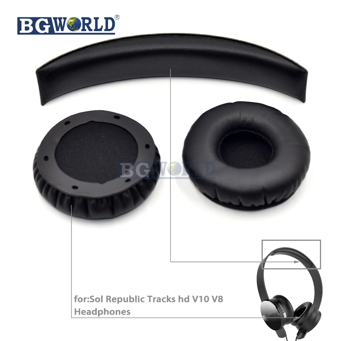 BGWORLD Replacement Ear pads cushion for SOL Republic V8 v10 Tracks On