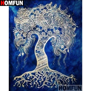 

HOMFUN "Cartoon tree" Diamond Painting 5D Full Square/Round Drill Home Decor DIY Diamond Embroidery Cross Stitch A16556