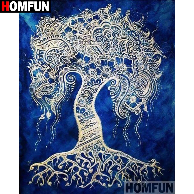 

HOMFUN Full Square/Round Drill 5D DIY Diamond Painting "Cartoon tree" Embroidery Cross Stitch 5D Home Decor Gift A16556