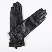 Модные кожаные перчатки, разные цвета, натуральная кожа, зимние перчатки, женские кожаные перчатки, зимние перчатки для женщин