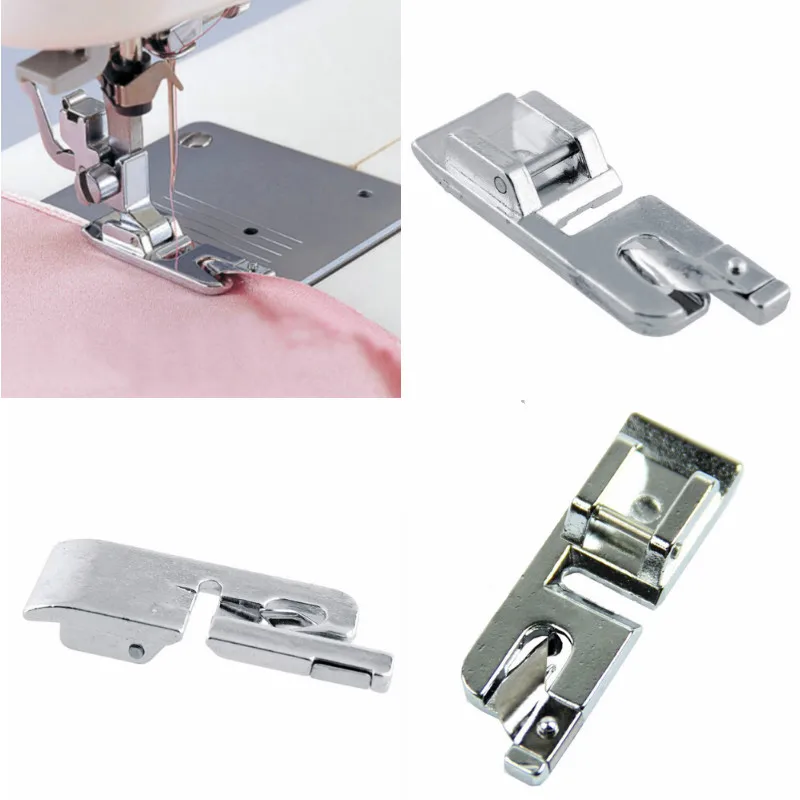 

1Pcs Rolled Hem Curling Presser Foot For Sewing Machine Singer Janome Sewing Accessories