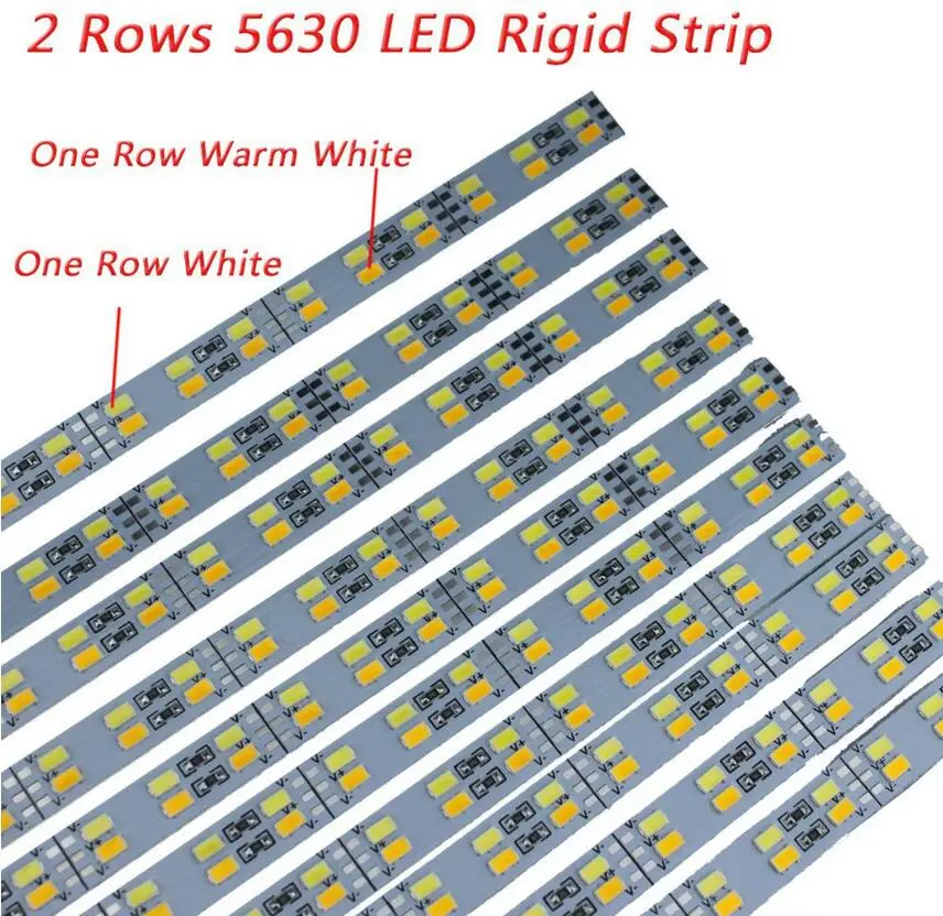 Description Picture 6 of item0.5 m Double Row 5630(5730) Led Bar Light Hard Rigid Bar DC 12 V 50 cm LED Strip Lighting Lamp 72 led/0.5m For Advertising Light