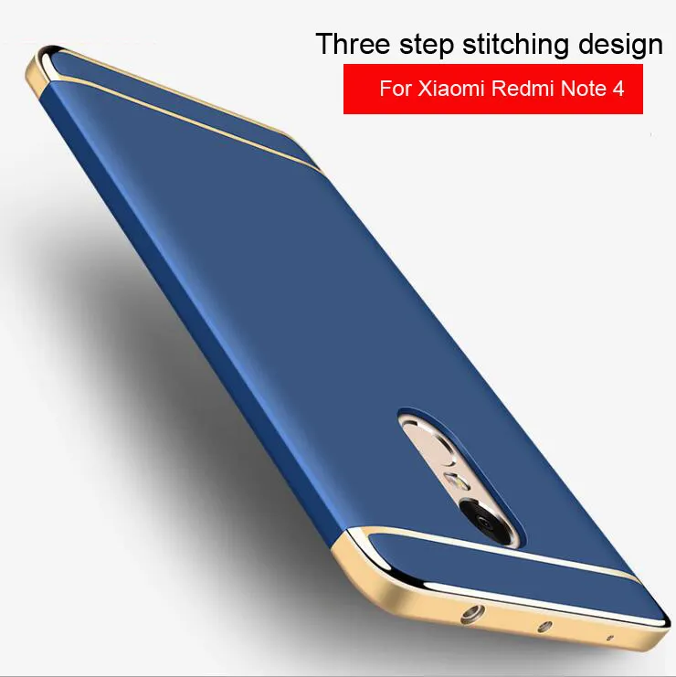 Redmi Note 4 Vpower PC Hard Case For Xiaomi Gold Black Luxury Thin Back Cover |