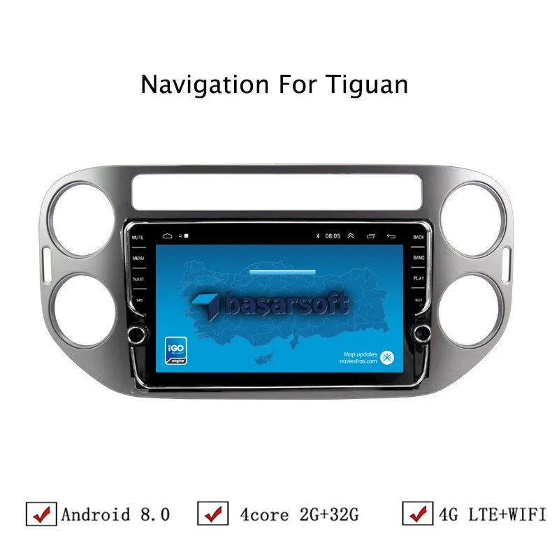 9 &quotAndroid 6 0/8 1 Автомобильная dvd навигационная система для VW Tiguan 2010 2018 Автомагнитола