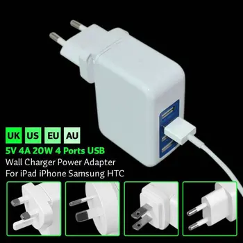 

10 PCS 20W/4A 4-Port USB Travel Charger Home Wall Mobile Phone Charger Adapter For iPhone Huawei Samsung Galaxy