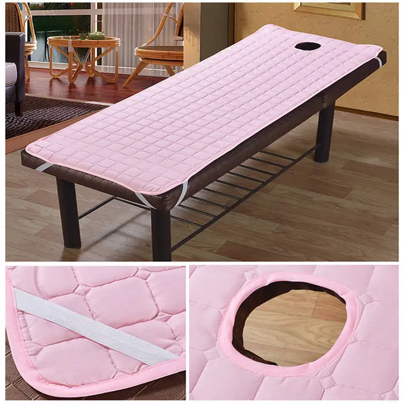 Massage Table Sheet SPA Beauty Bed Sheet With Holes Body Care Non-slip Mattress