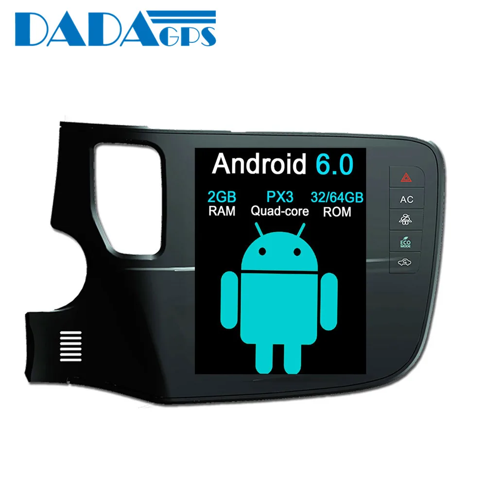 

10.4"Tesla style Android Car multimedia Radioplayer For mitsubishi outlander 2014 2015 2016 2017 2018 GPS Map Navigation no dvd